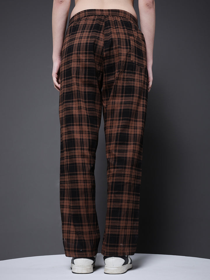 Women chequered lounge pants