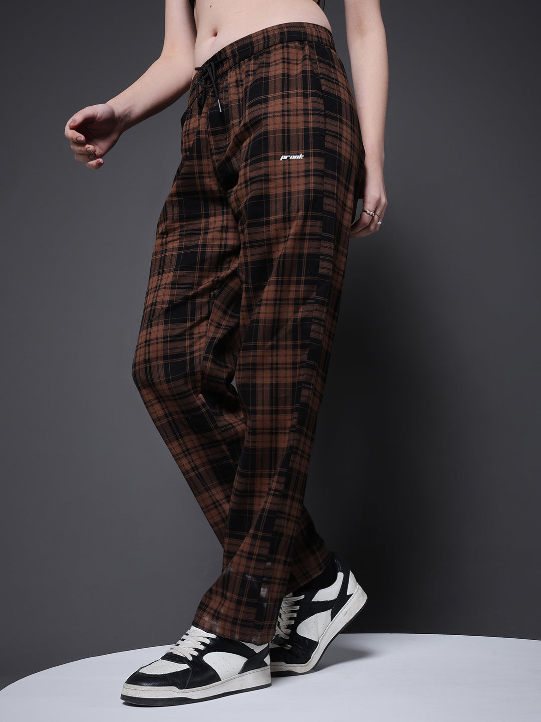 Women chequered lounge pants