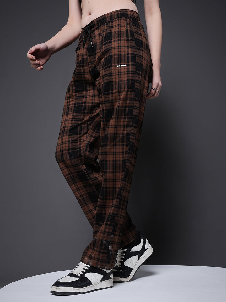 Women chequered lounge pants