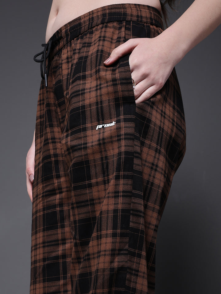 Women chequered lounge pants