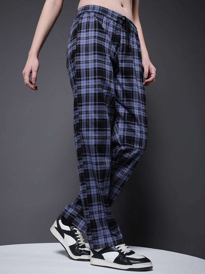 Women chequered lounge pants