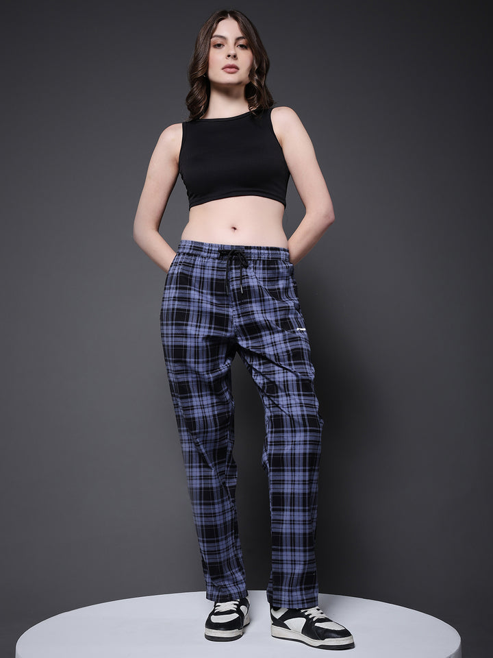 Women chequered lounge pants