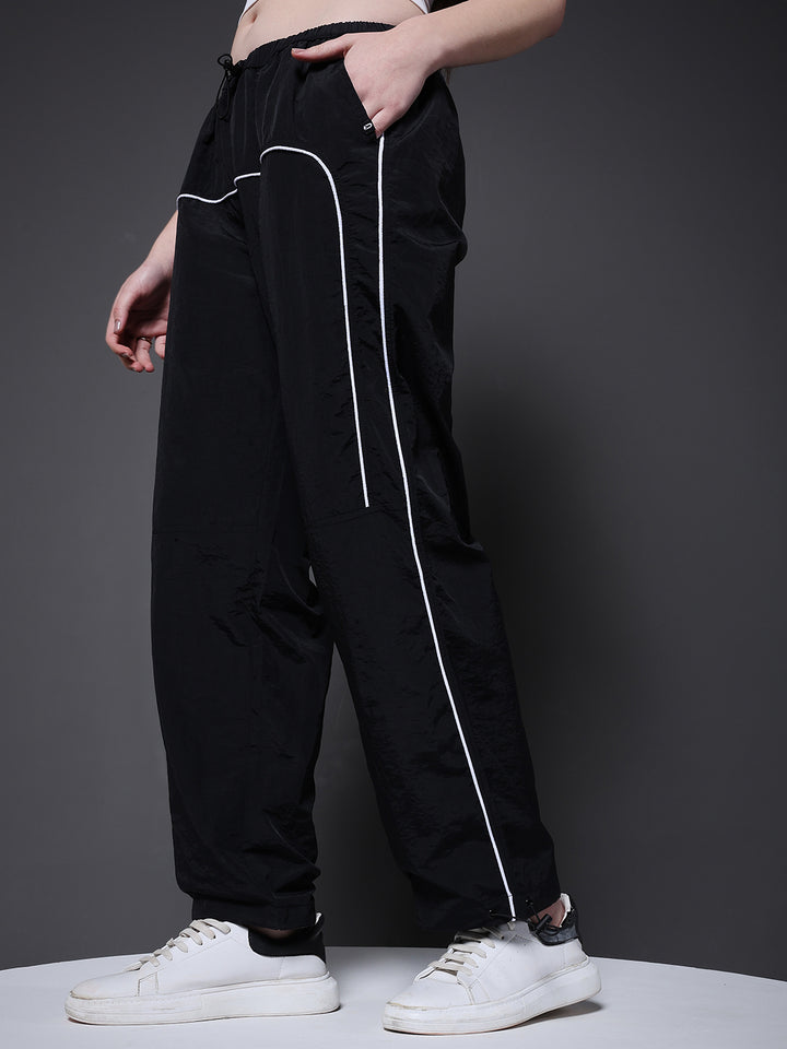 Striped Parachute Pants For Women