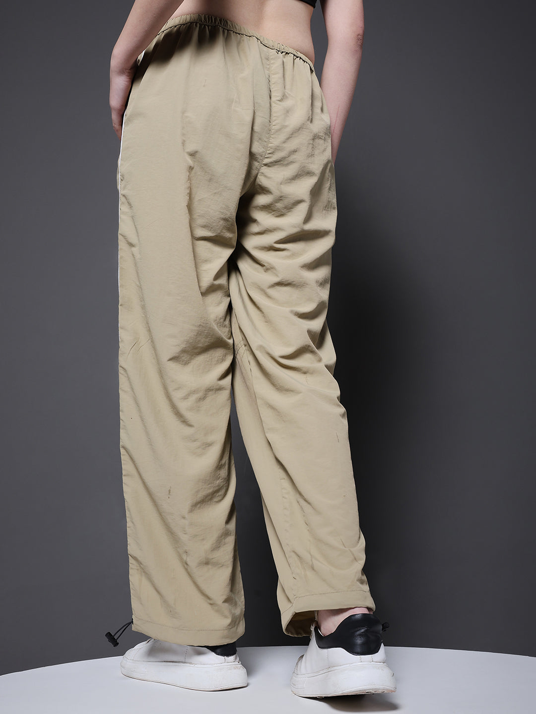 Striped Parachute Pants For Women