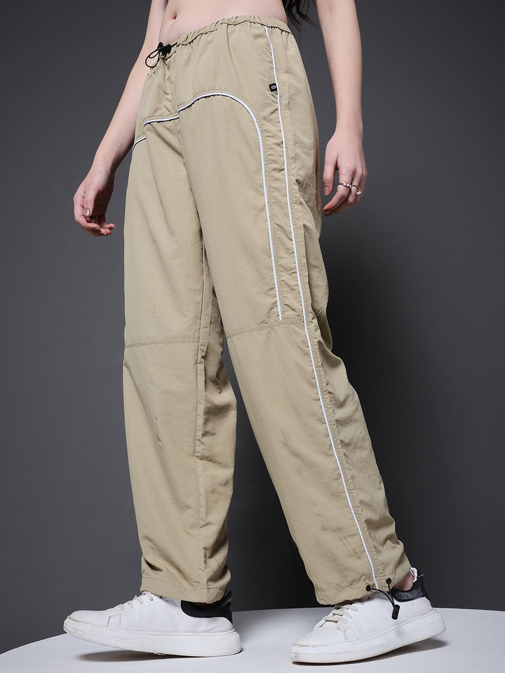 Striped Parachute Pants For Women