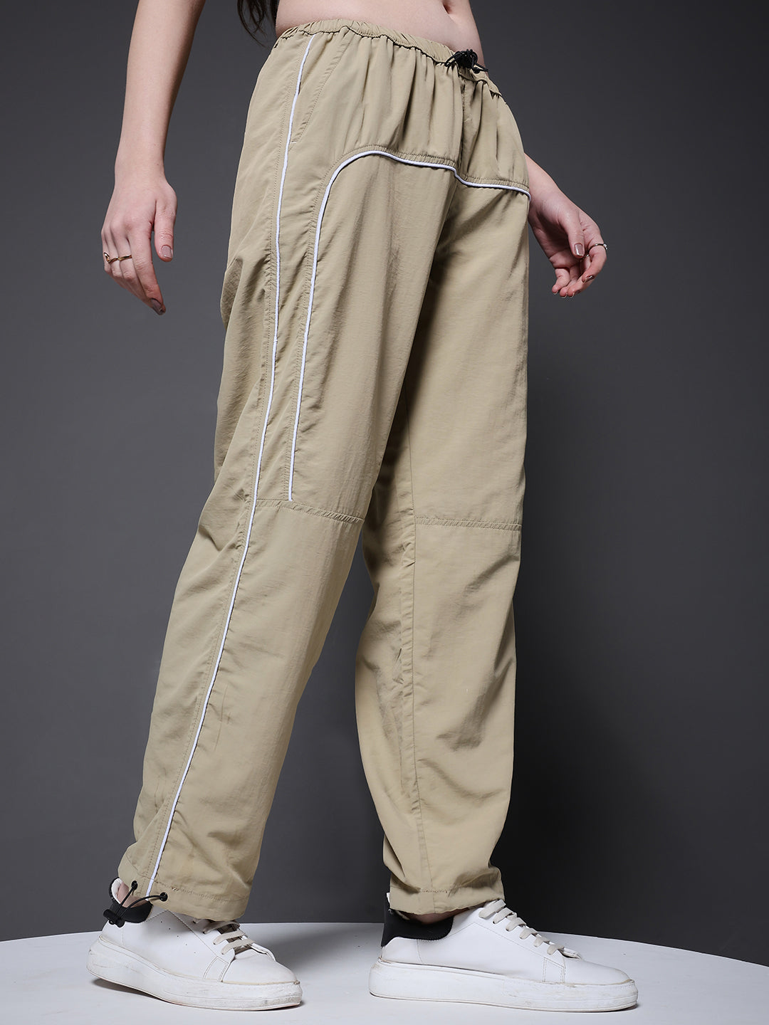 Striped Parachute Pants For Women