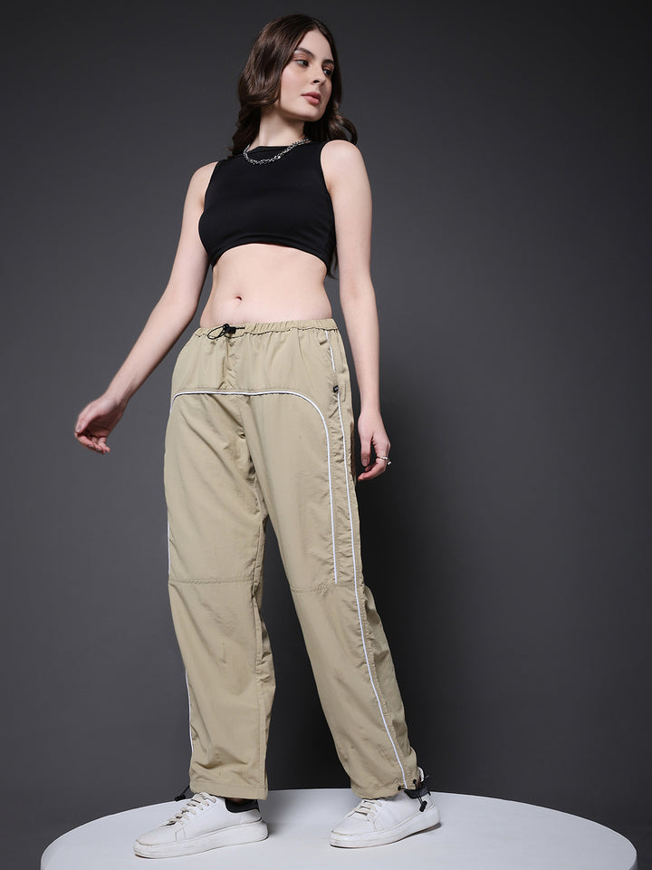 Striped Parachute Pants For Women