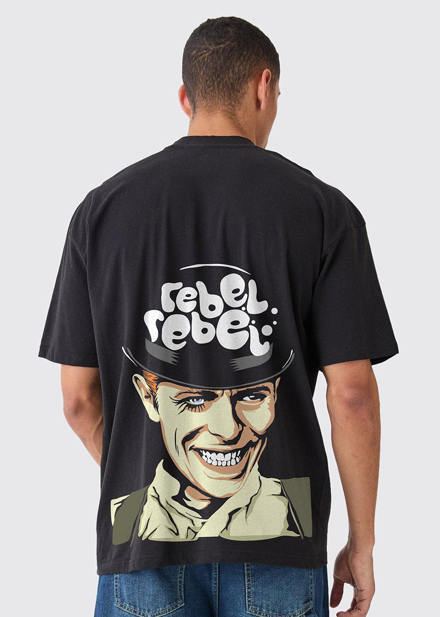Rebel Rebel Men Oversized Printed T-Shirt