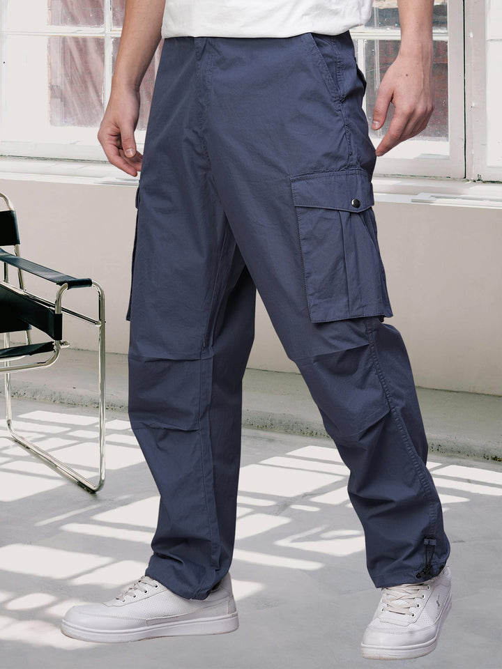 Parachute Pants For Men - Denim Blue