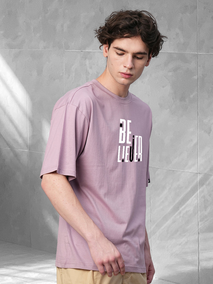 Faith & Flora Men Oversized Printed T-Shirt