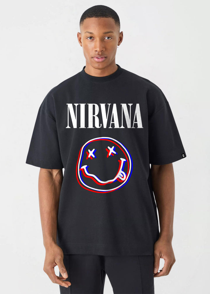 Nirvana Men Oversized T-Shirt - Black