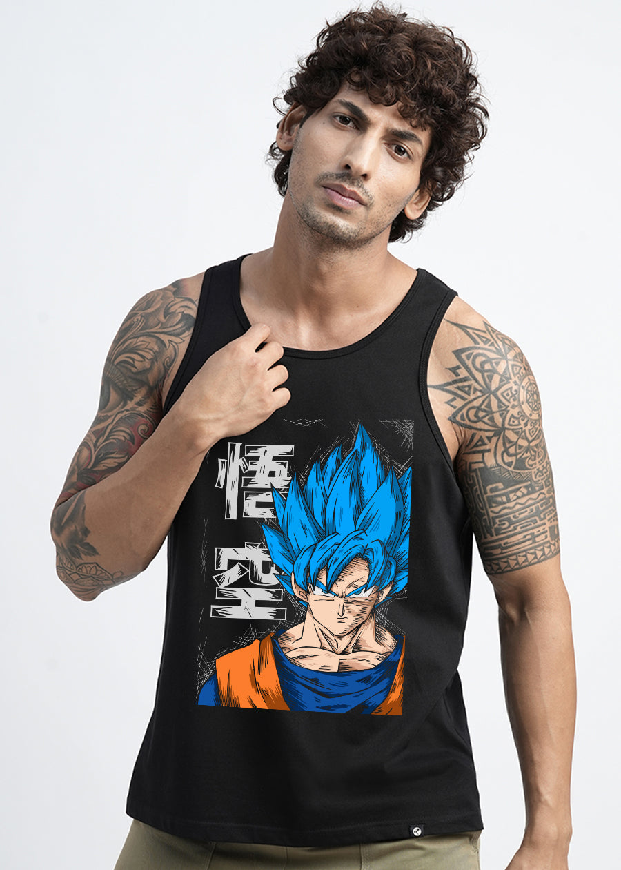 Fighter Goku Mens Printed Vest