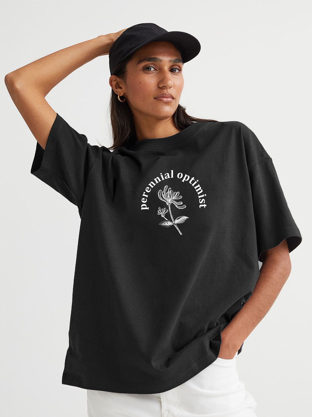 True Nature Women Oversized Printed T-Shirt