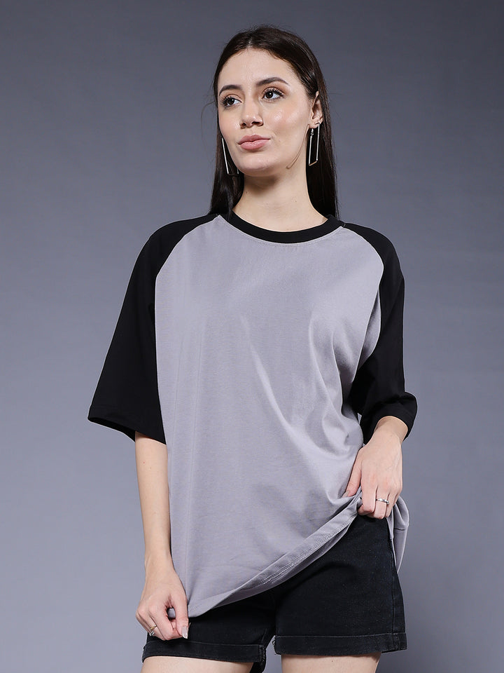 Women Oversized Colorblock T-Shirt