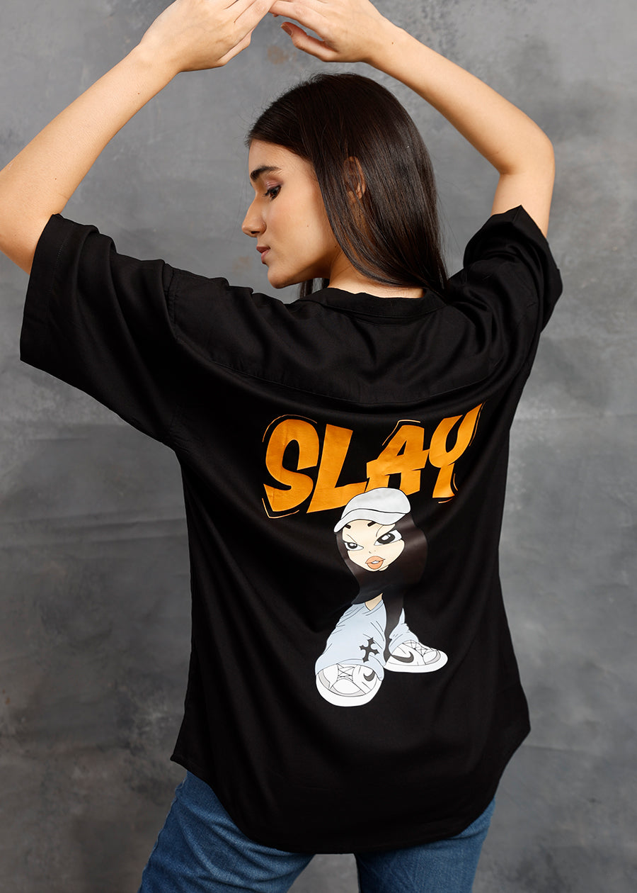Slay Womens Fluidic Oversized Shirt