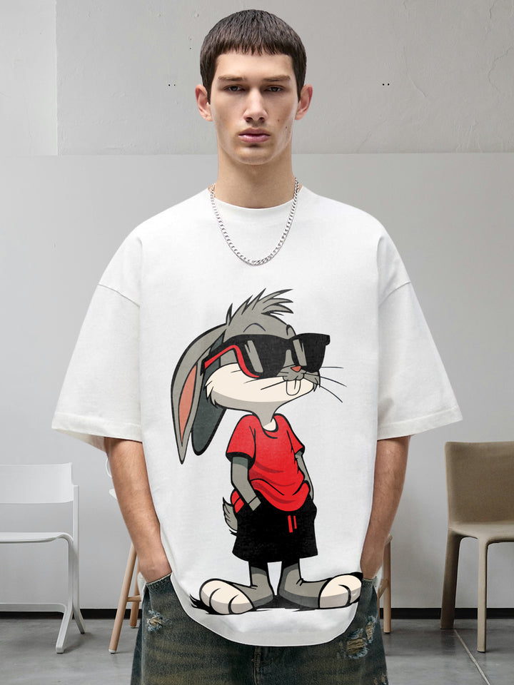 Dont Give Up Men Printed Premium Oversized Terry T-shirt