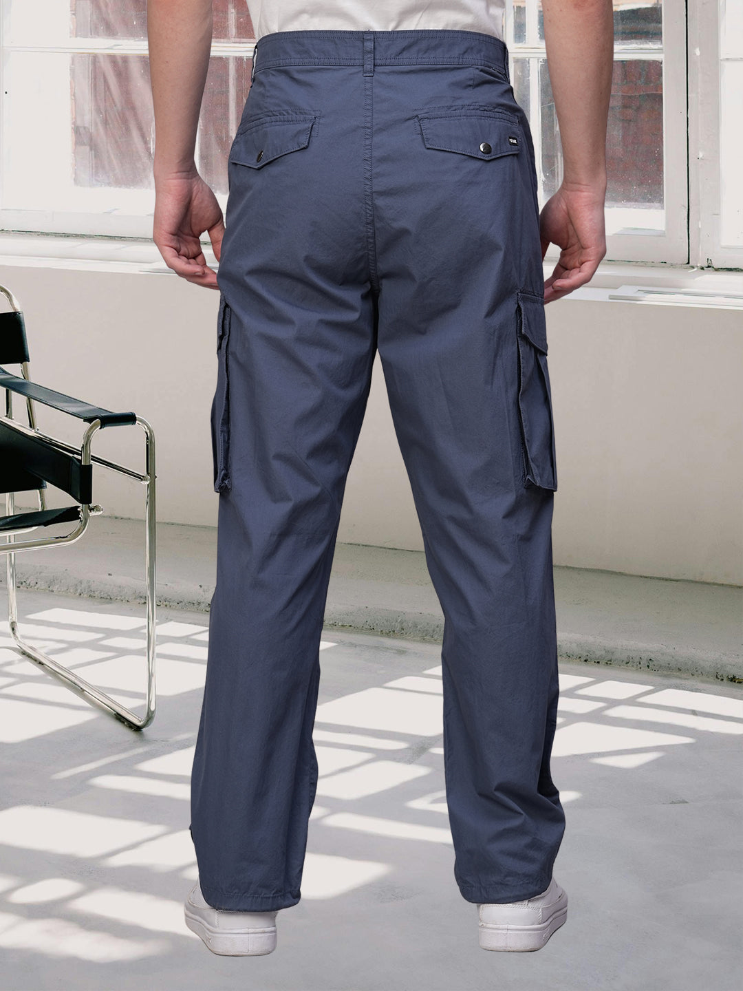 Parachute Pants For Men - Denim Blue