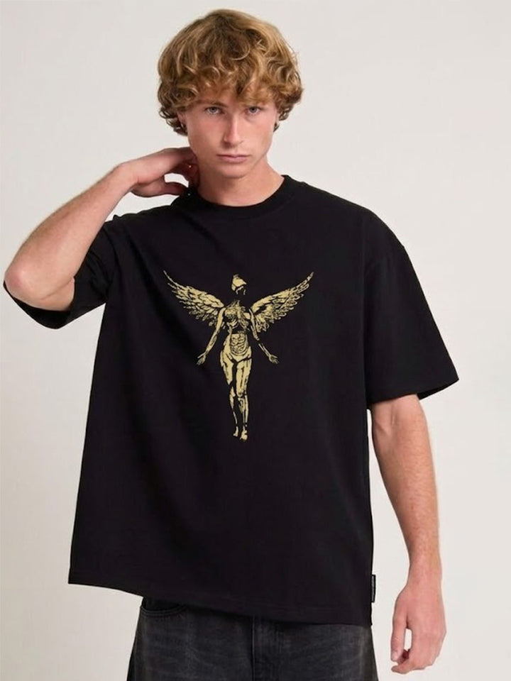 Vintage Nirvana Men Oversized Printed T-Shirt