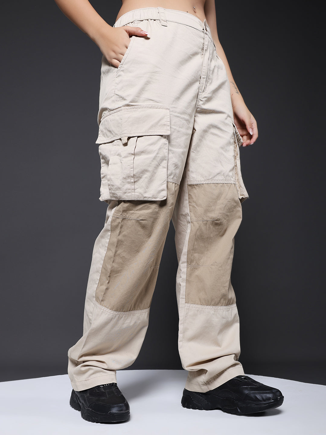 Women Utility Cargo - Beige