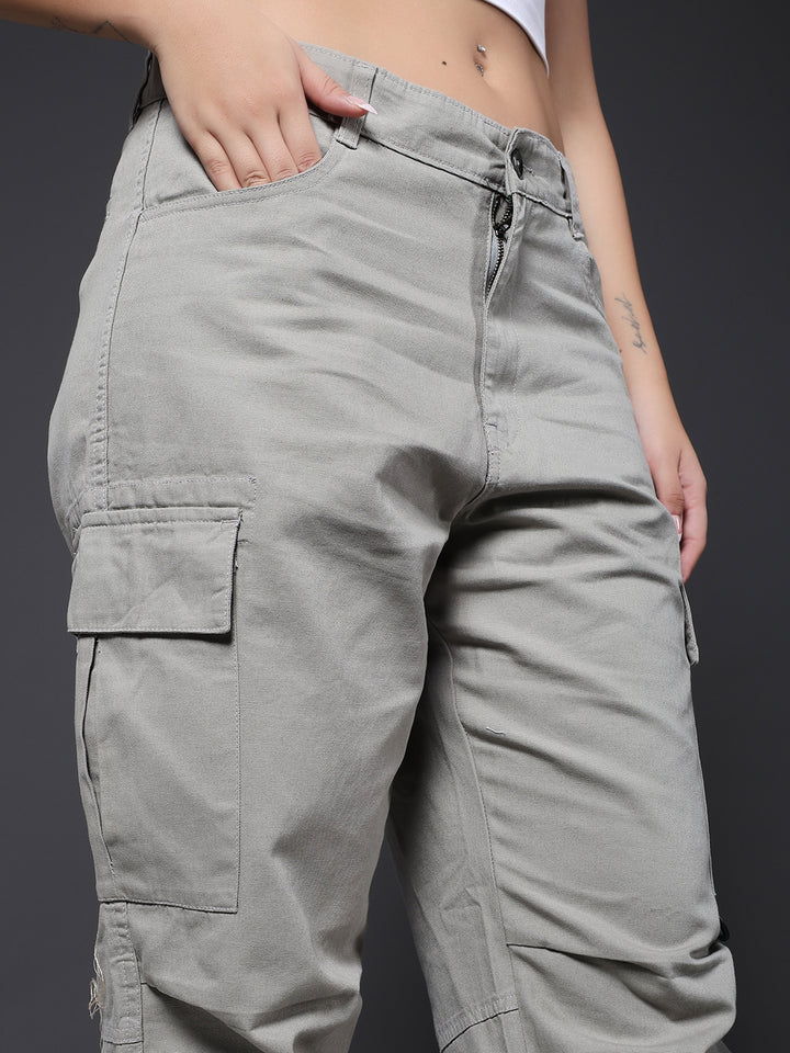 Women Utility Cargo - Ash Grey