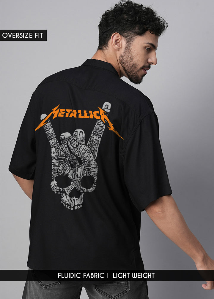 Metallica Rock Mens Fluidic Oversized Shirt