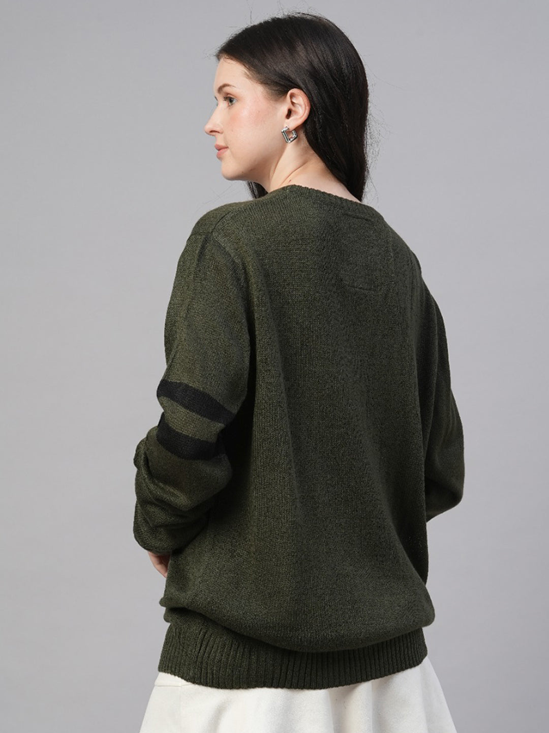 Evergreen Warmth Knitted Women Pullover