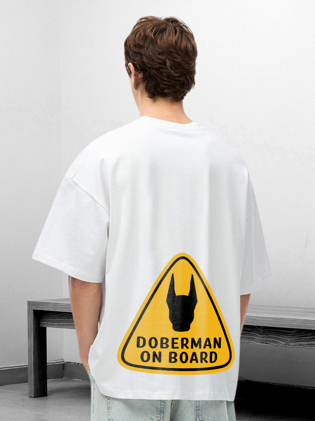 Doberman Men Printed Premium Oversized Terry T-shirt