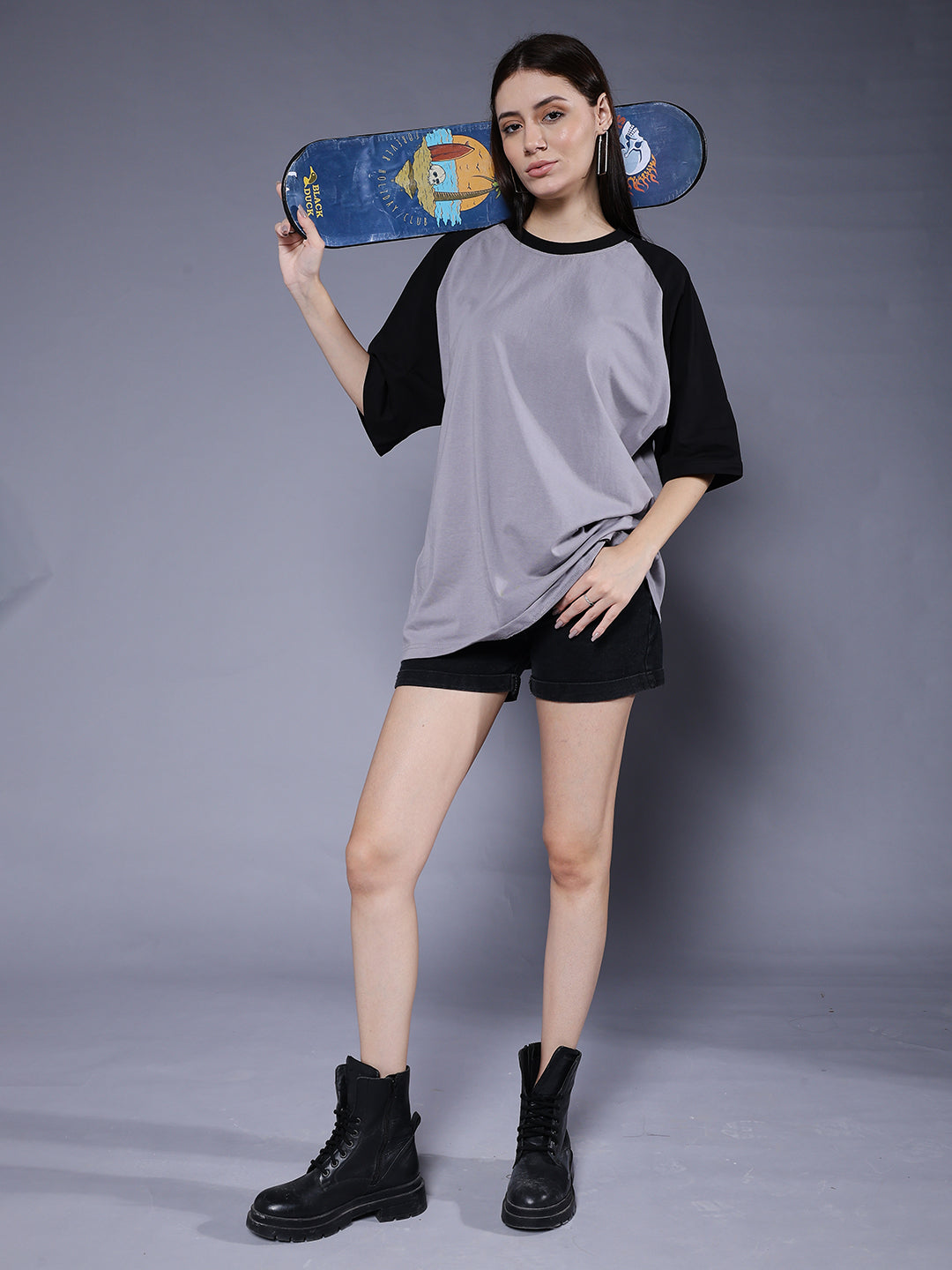 Women Oversized Colorblock T-Shirt