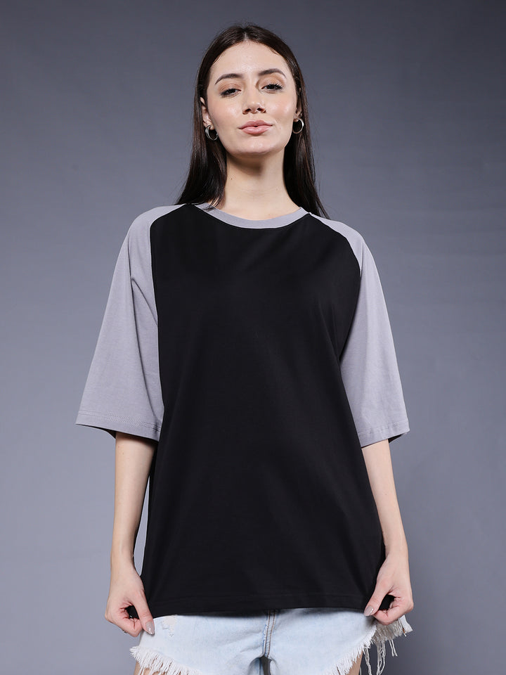 Women Oversized Colorblock T-Shirt