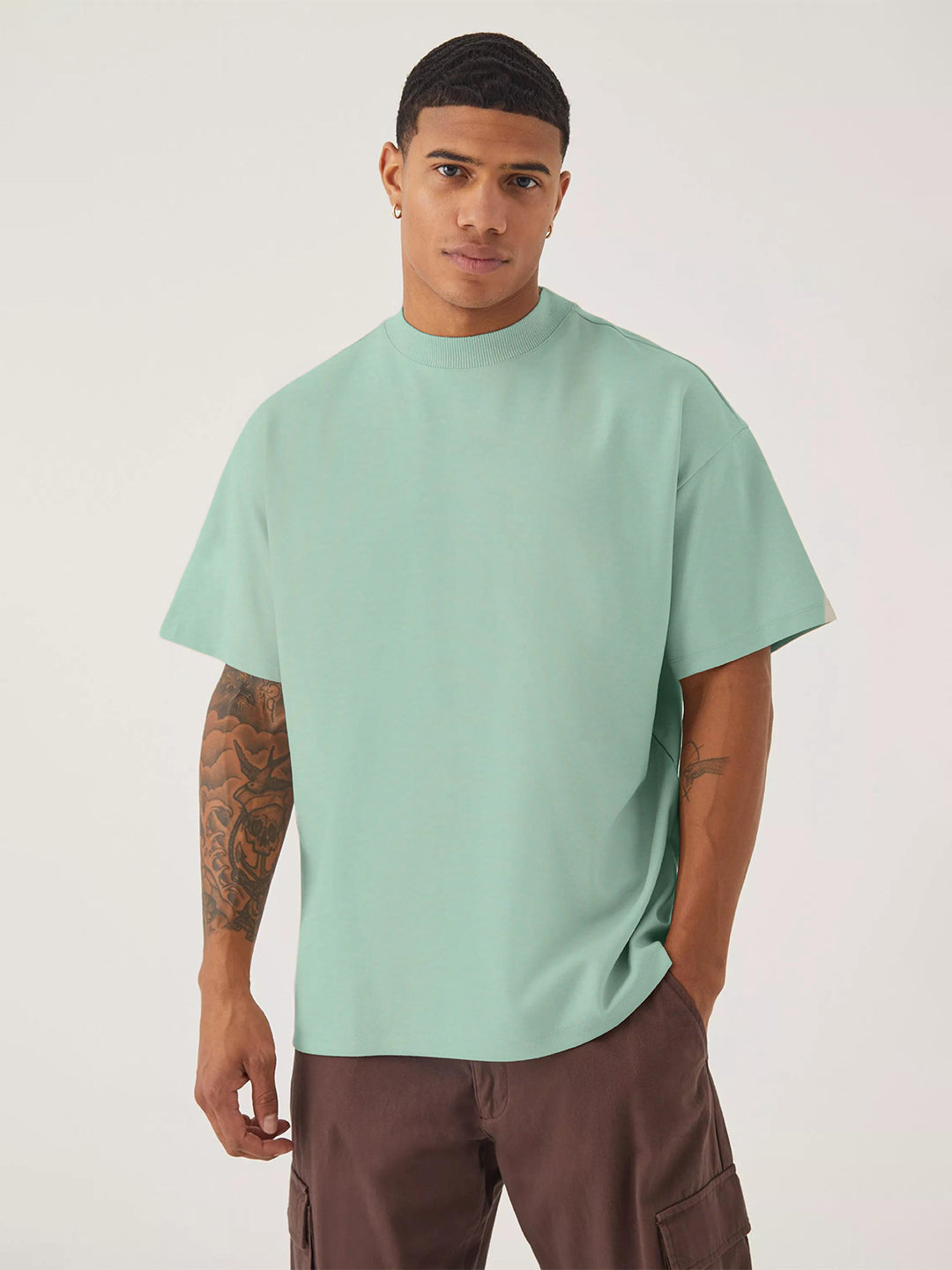 Solid Oversized T-Shirt Men Combo - Pack of 4