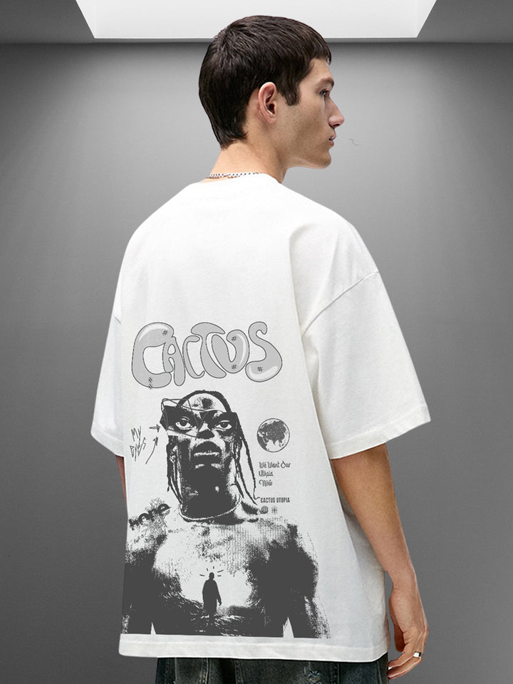 Cactus Jack Men Oversized Printed T-Shirt