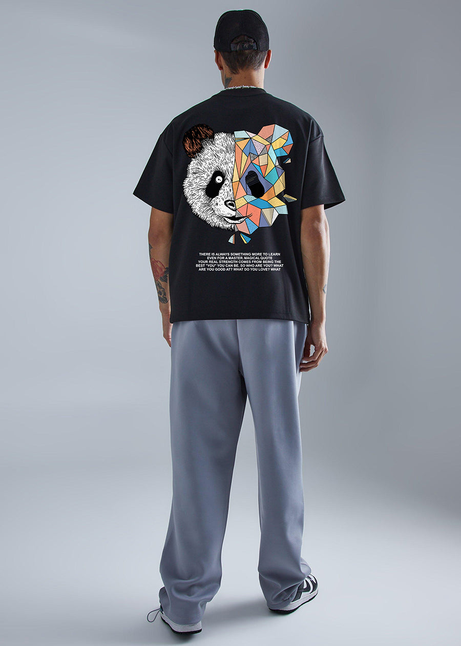 Savage Panda Men Oversized Printed T-Shirt