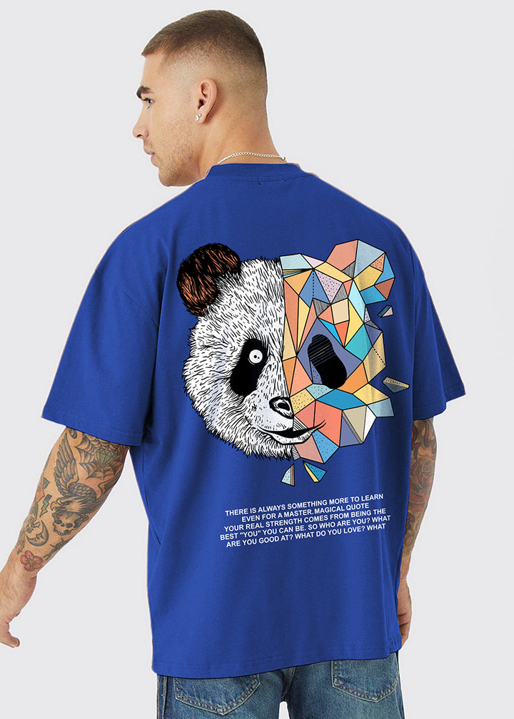 Savage Panda Men Oversized Printed T-Shirt