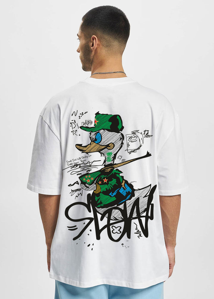 Slow Donald Men Oversized Printed T-Shirt