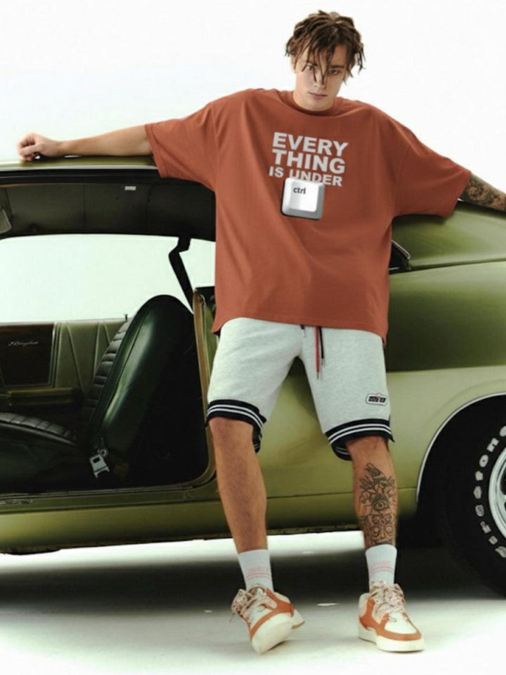 EVERYTHING IS UNDER CONTROL Men Premium Oversized Terry T-shirt