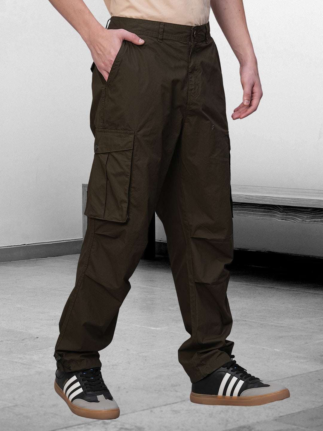 Parachute Pants For Men - Olive Green