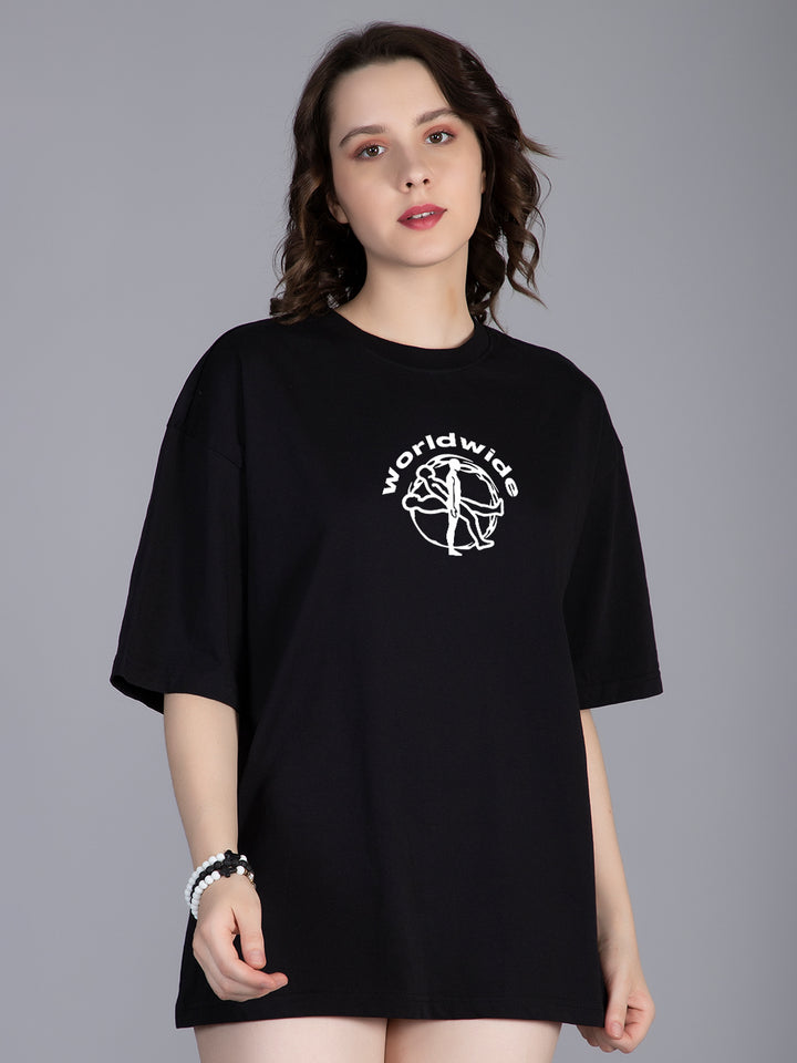 Worldwide Women Oversized Printed T-Shirt