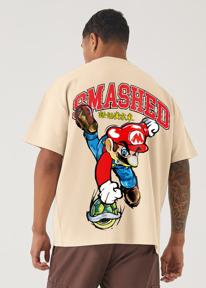 Smashed Men Oversized Printed T-Shirt