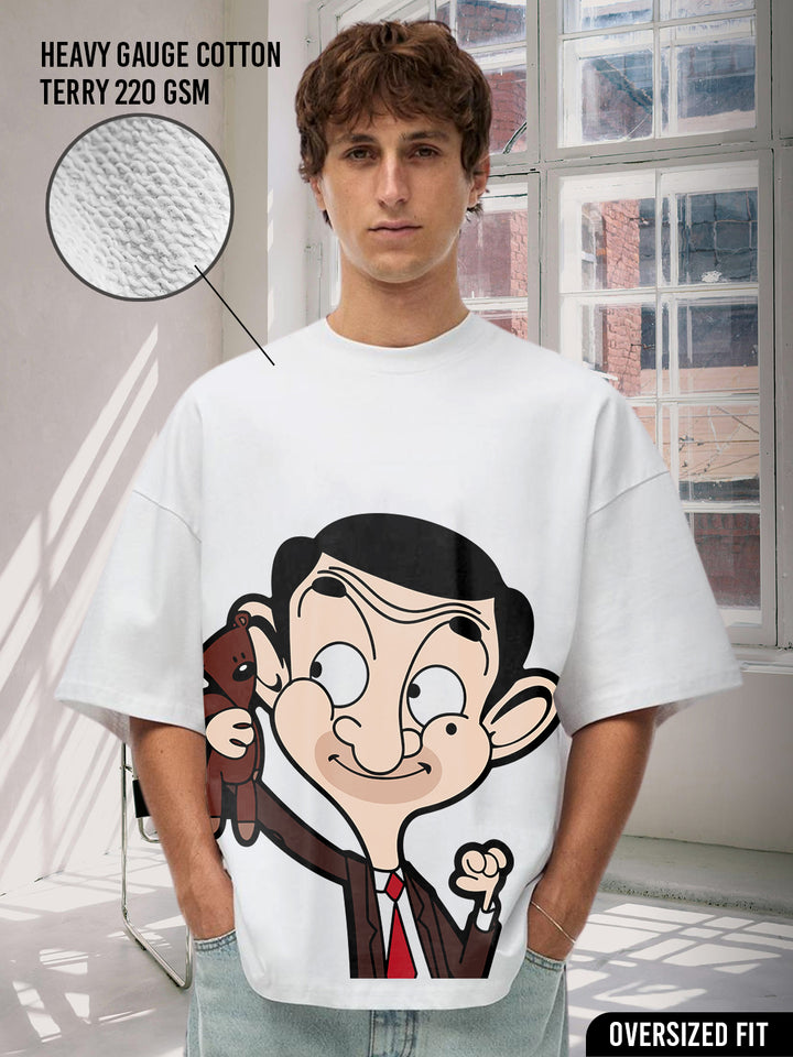 Quirk Buddy Men Printed Premium Oversized Terry T-shirt