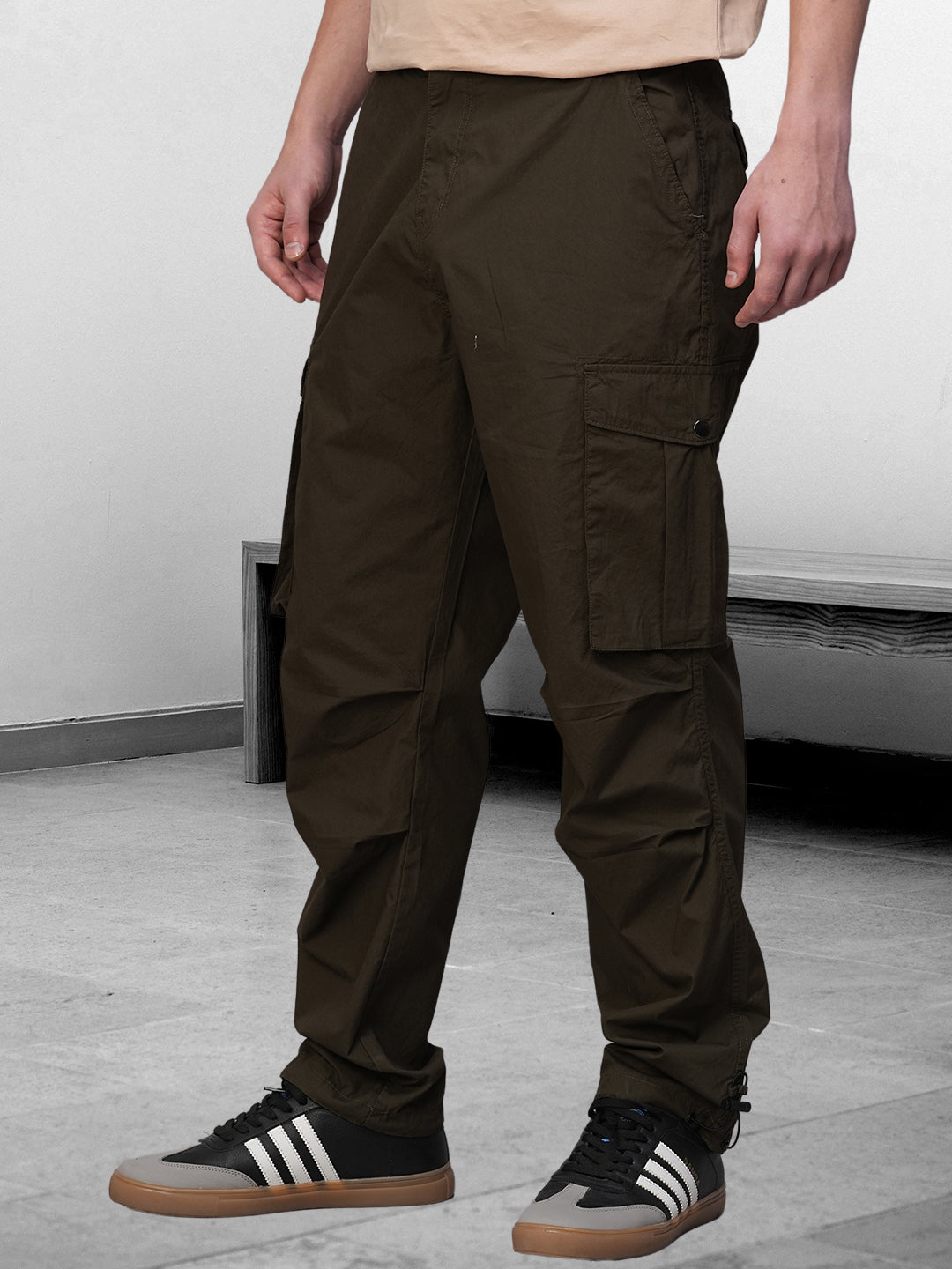 Parachute Pants For Men - Olive Green