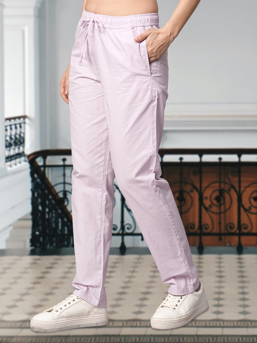 Cotton Pant for Women - Violet