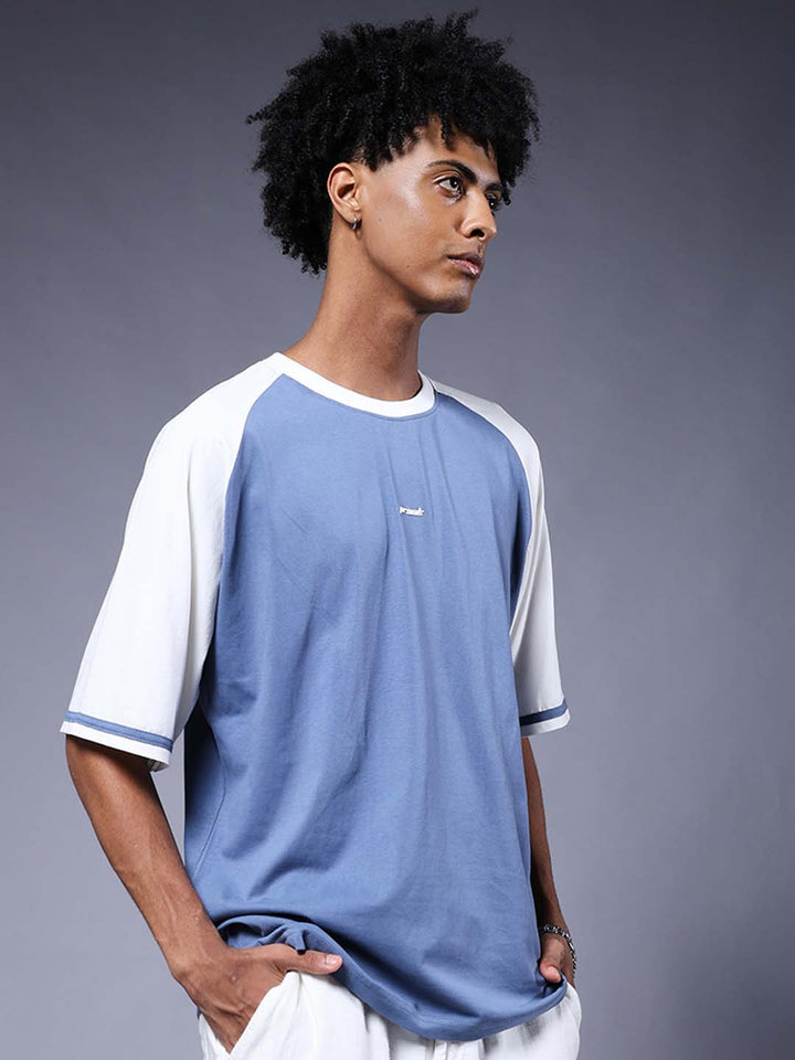 Men Oversized Colorblock T-Shirt