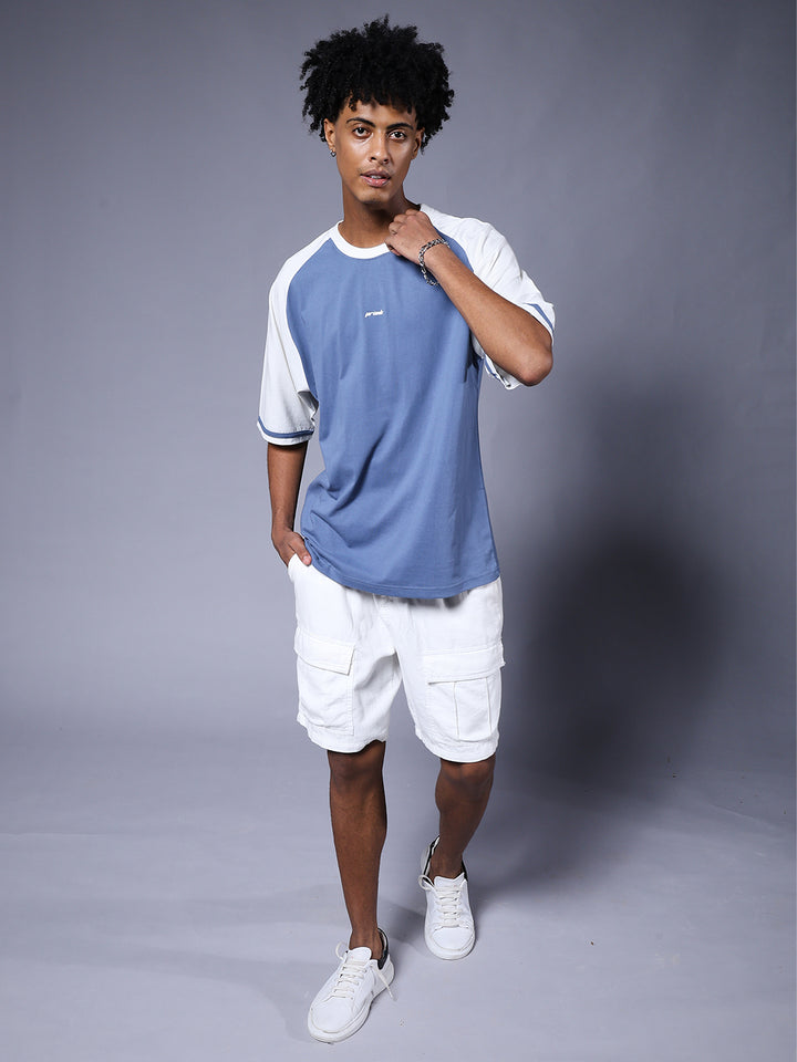 Men Oversized Colorblock T-Shirt