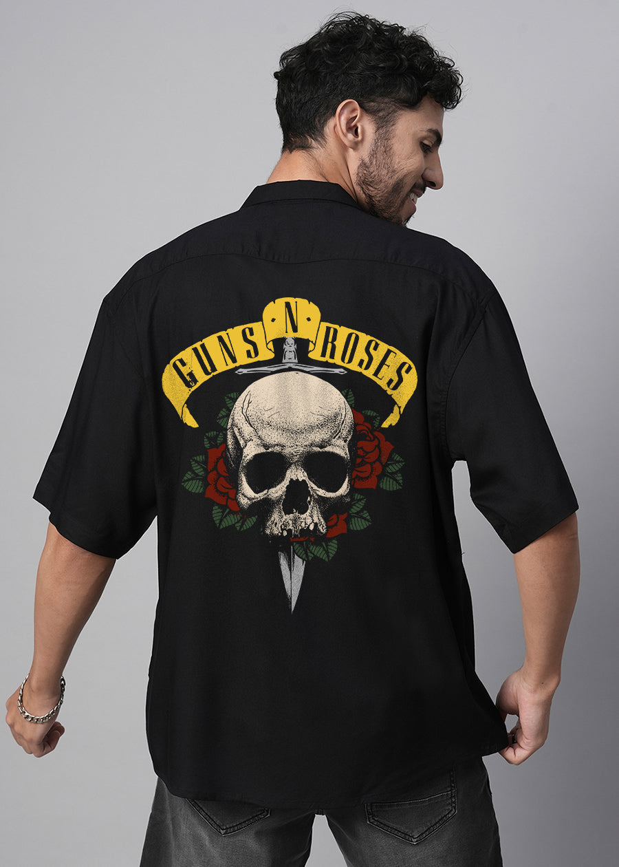 Guns N Roses Mens Fluidic Oversized Shirt Men's Shirt Pronk