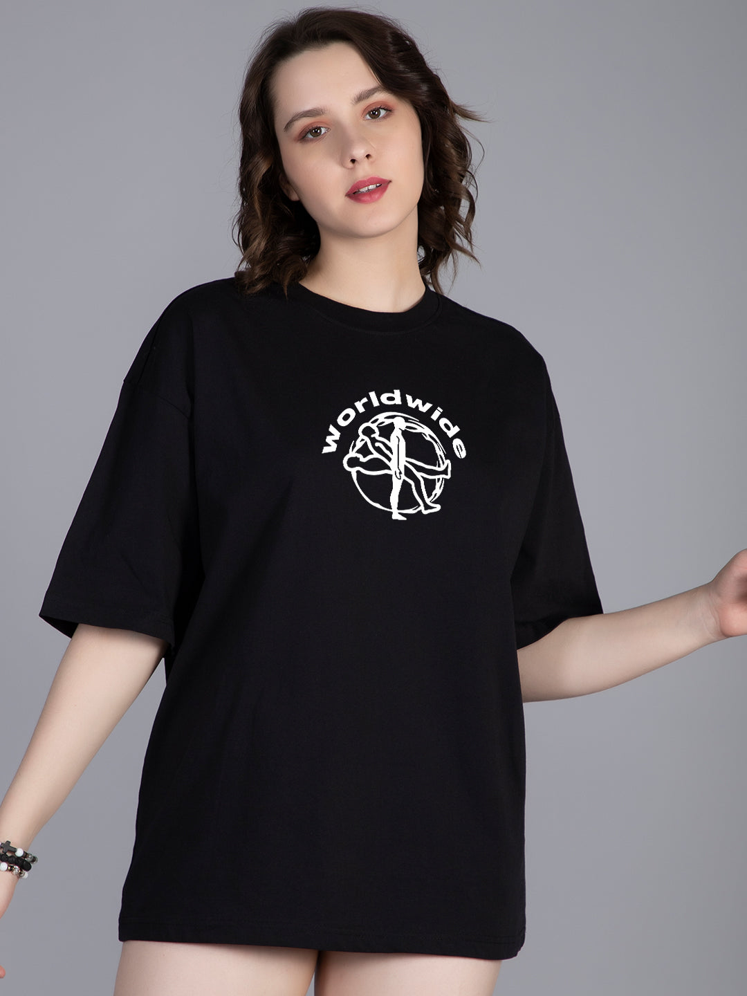 Worldwide Women Oversized Printed T-Shirt