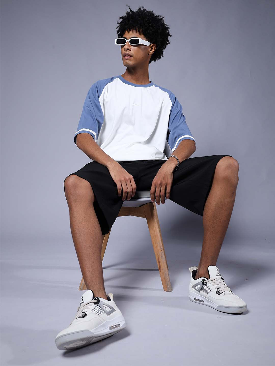 Men Oversized Colorblock T-Shirt