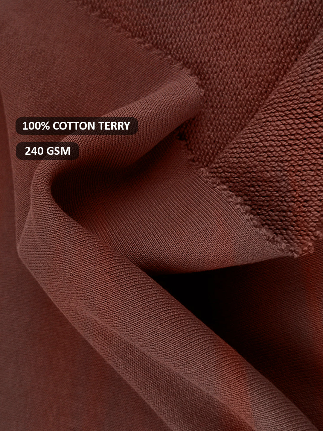 Men Premium Terry Cargo Pants - Cocoa