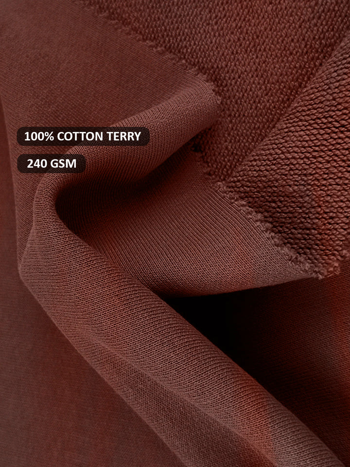 Men Premium Terry Cargo Pants - Cocoa