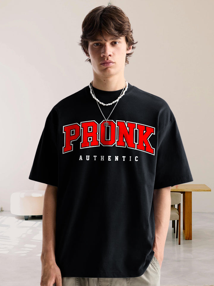 Pronk Authentic Men Oversized T-Shirt - Black