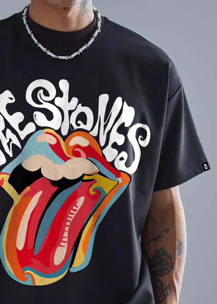 The Stones Men Oversized T-Shirt - Black